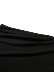 Women's Solid Drape-Neck Slim-Fit Tee