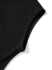 Women's Solid Drape-Neck Slim-Fit Tee