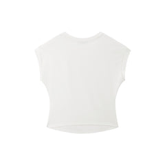 Women's Cropped Ruched-Waist Cap-Sleeve T-Shirt