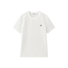 Women's Elegant Crewneck Tweed-Inspired T-Shirt
