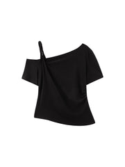 Women's Casual Off-Shoulder Asymmetrical Top