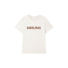 Women's Casual Embroidered Letter Print T-Shirt