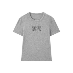 Women's Vintage Slim-Fit Cropped Tencel T-Shirt
