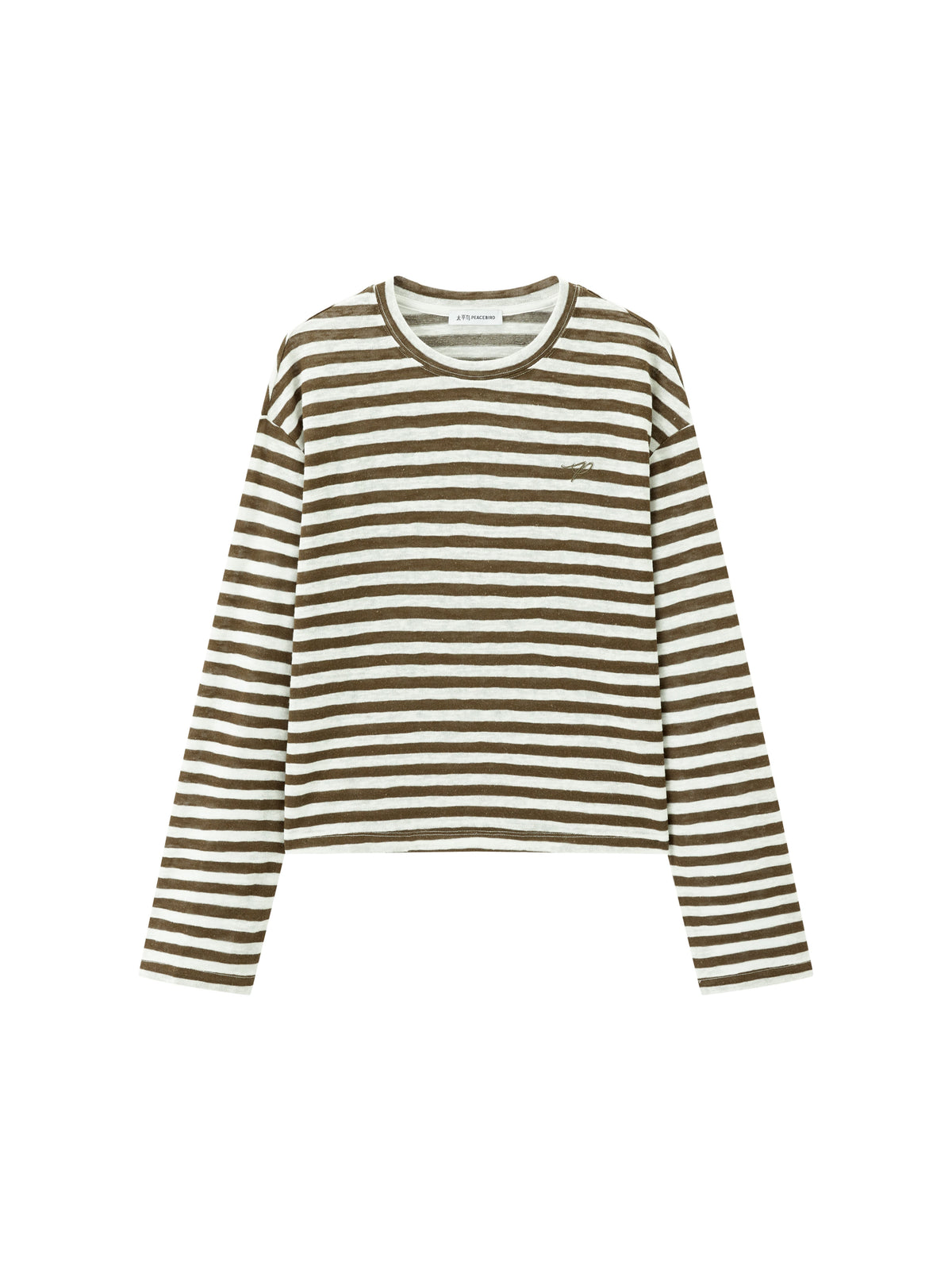 Women's Casual Striped Long-Sleeve Cover-Up
