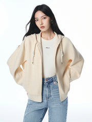 Women's Structured Air-Cotton Hooded Jacket