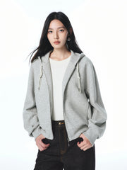 Women's Structured Air-Cotton Hooded Jacket