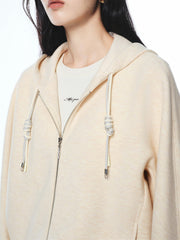Women's Structured Air-Cotton Hooded Jacket