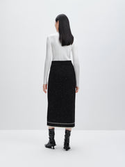 Women's Textured Midi Skirt