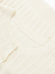 Women's Cable Knit Cardigan With Wool