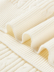 Women's Cable Knit Cardigan With Wool