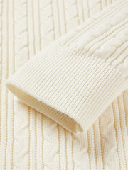 Women's Cable Knit Cardigan With Wool