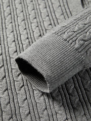 Women's Cable Knit Cardigan With Wool