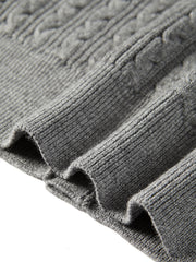 Women's Cable Knit Cardigan With Wool