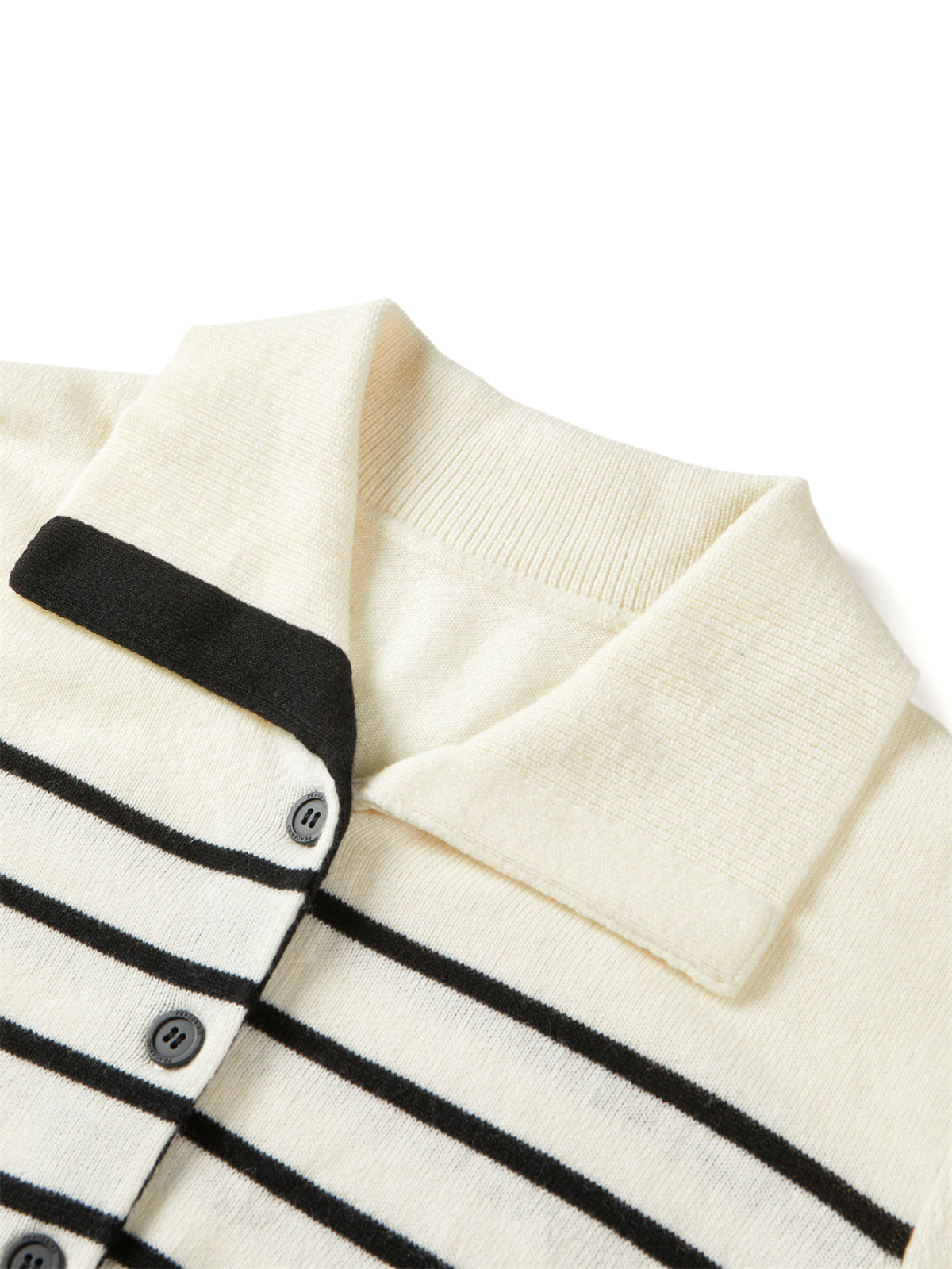 Women's Striped Lapel Cardigan