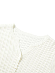 Women's Acetate Blend Knit Cardigan with Metallic Thread