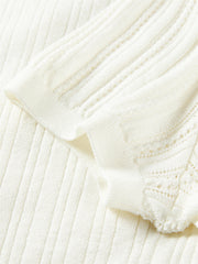 Women's Acetate Blend Knit Cardigan with Metallic Thread