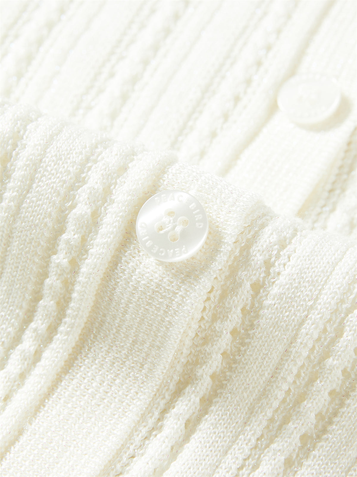 Women's Acetate Blend Knit Cardigan with Metallic Thread