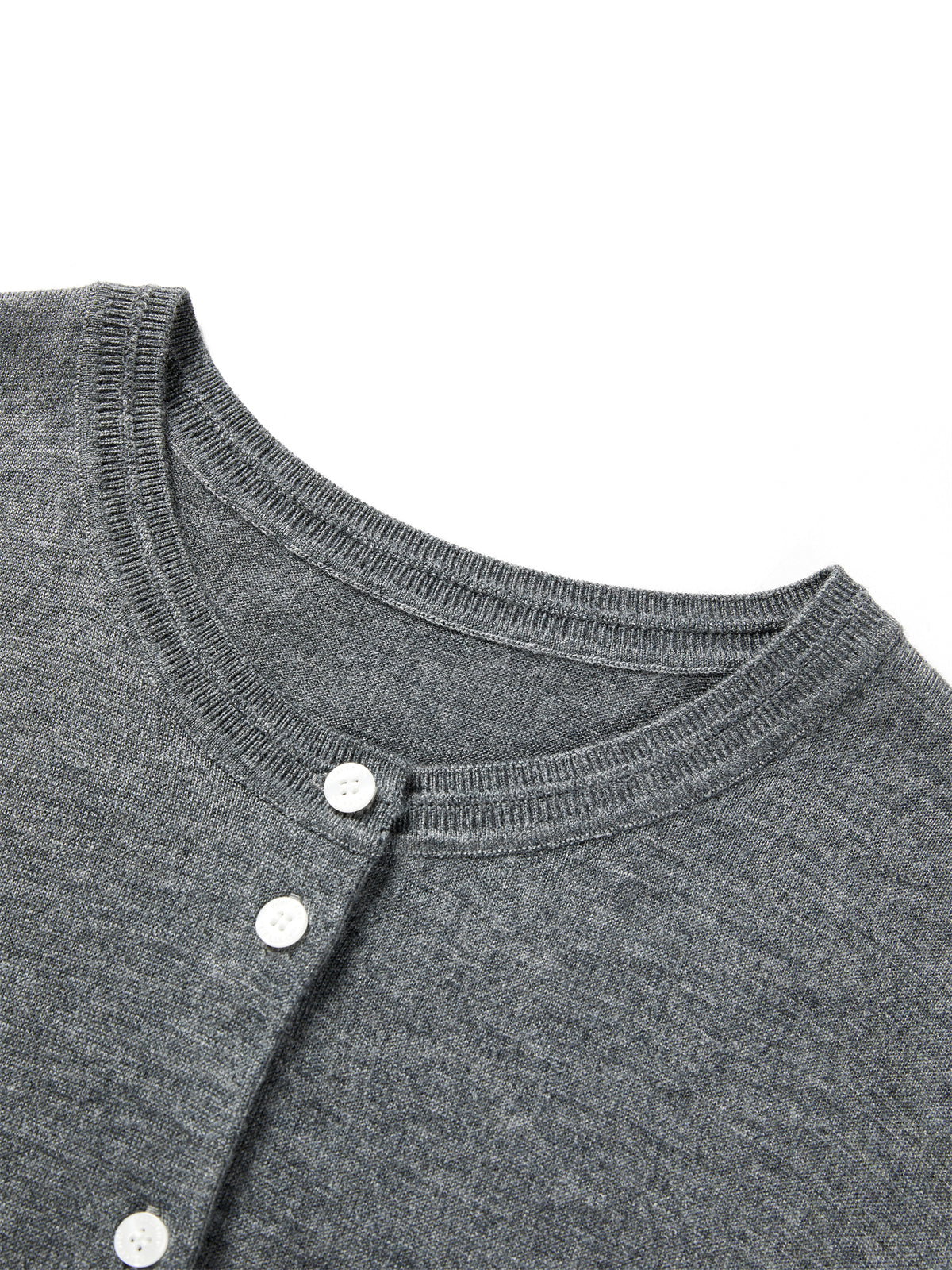 Women's Wool-Blend Knit Cardigan with Contrast Accents