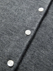Women's Wool-Blend Knit Cardigan with Contrast Accents
