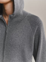 Women's Hooded Double-Zip Knit Cardigan