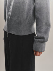 Women's Hooded Double-Zip Knit Cardigan