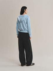 Women's Hooded Double-Zip Knit Cardigan