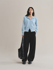 Women's Hooded Double-Zip Knit Cardigan