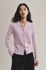 Women's Slim-Fit Cable-Knit Cardigan
