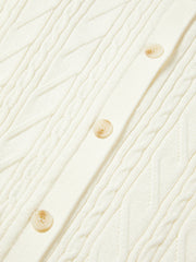 Women's Slim-Fit Cable-Knit Cardigan