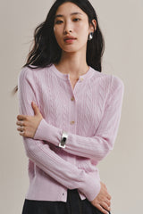 Women's Slim-Fit Cable-Knit Cardigan