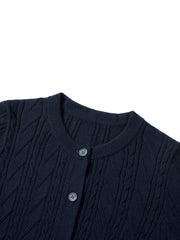 Women's Slim-Fit Cable-Knit Cardigan