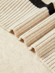 Women's Mock-Neck Colorblock Striped Knit Cardigan