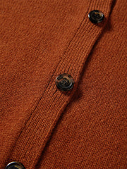 Women's Pure Wool Solid Knit Cardigan