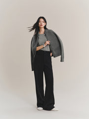 Women's Pure Wool Solid Knit Cardigan