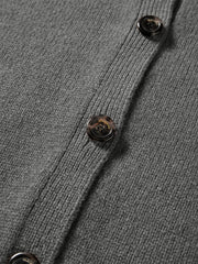 Women's Pure Wool Solid Knit Cardigan