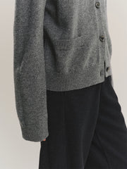 Women's Pure Wool Solid Knit Cardigan