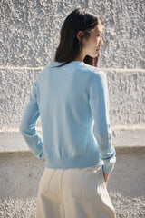 Women's Short V-Neck Embroidered Cardigan