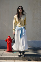 Women's Short V-Neck Embroidered Cardigan