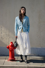 Women's Short V-Neck Embroidered Cardigan