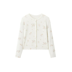 Women's Printed Slimming Knit Cardigan