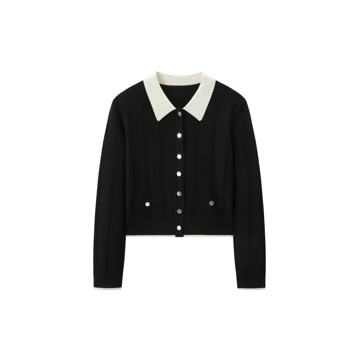 Women's Chanel-Style Faux-Layer Knit Cardigan