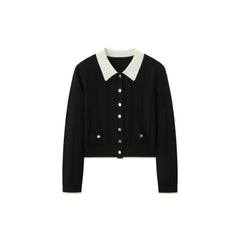 Women's Chanel-Style Faux-Layer Knit Cardigan