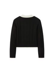 Women's Chanel-Style Faux-Layer Knit Cardigan
