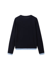 Women's Commuter Wool-Blend Faux Two-Piece Knit Cardigan