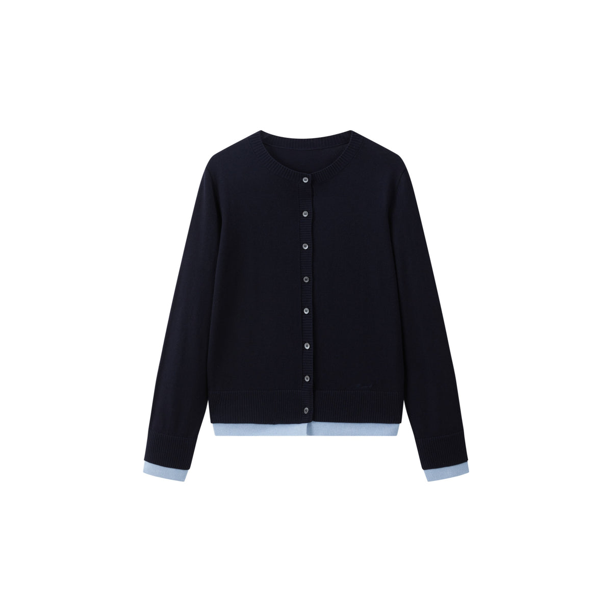 Women's Commuter Wool-Blend Faux Two-Piece Knit Cardigan