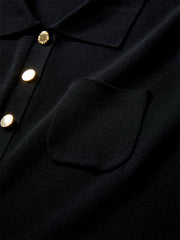 Women's Antibacterial Polo-Style Knit Top