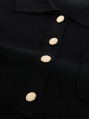 Women's Antibacterial Polo-Style Knit Top