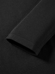 Women's Split-Hem Pullover Knit Top with Detachable Tie