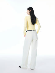 Women's Slim Fit Polo-Collar Knit Sweater