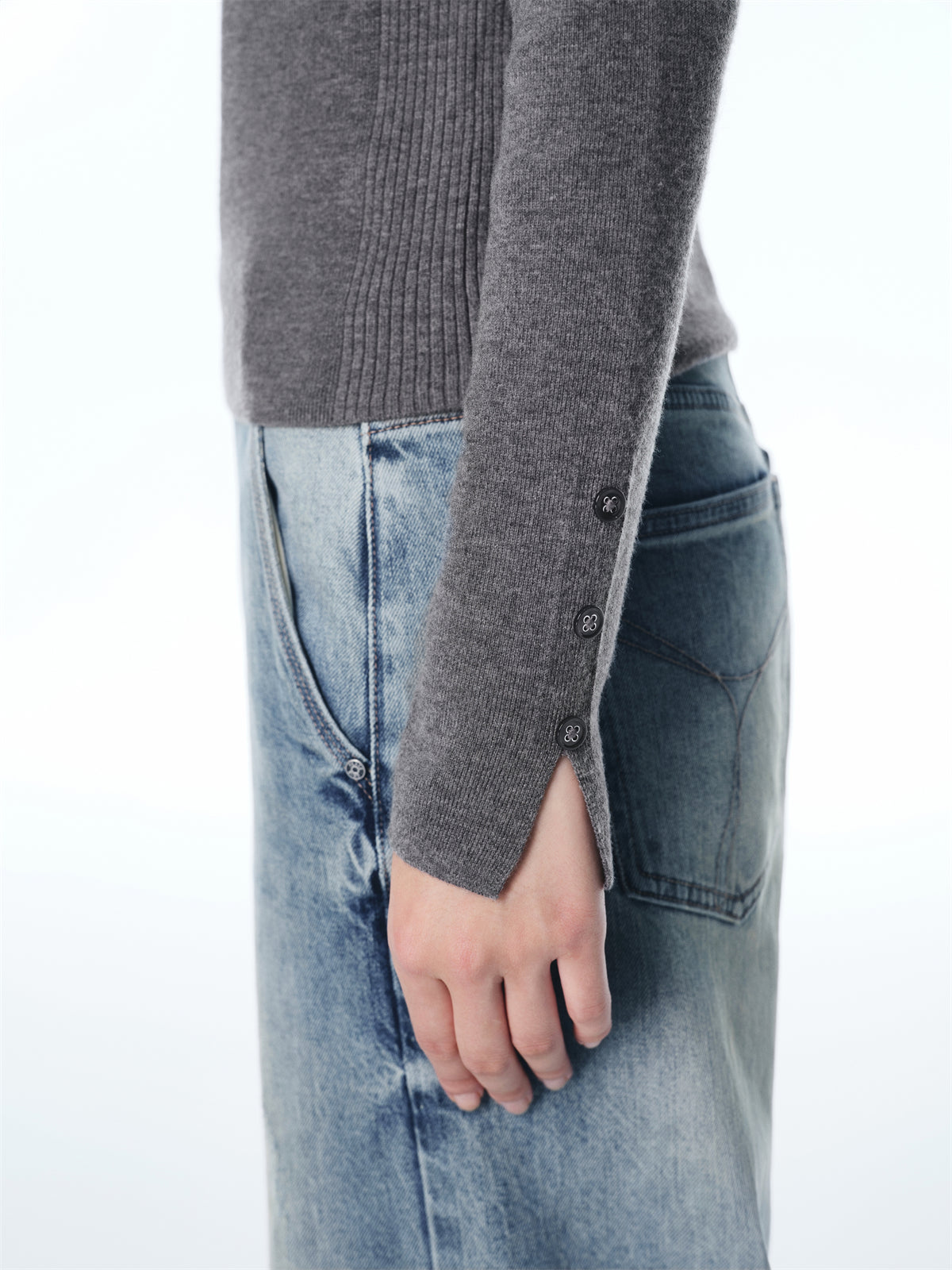Women's Slim Fit Polo-Collar Knit Sweater